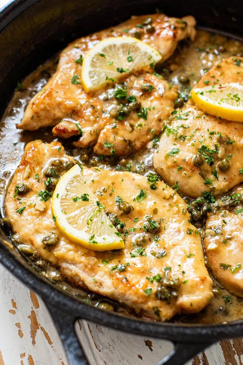 Chicken Piccata with butter