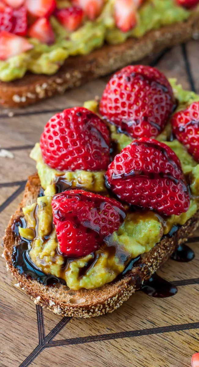 Strawberry Mango Guacamole Toast