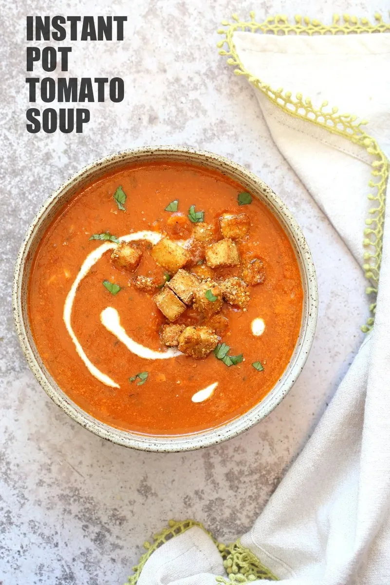 Instant Pot Tomato Soup (3 servings)