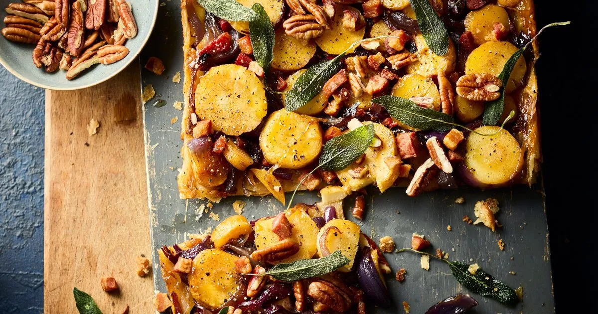 Parsnip Pancetta Upside-Down Tart