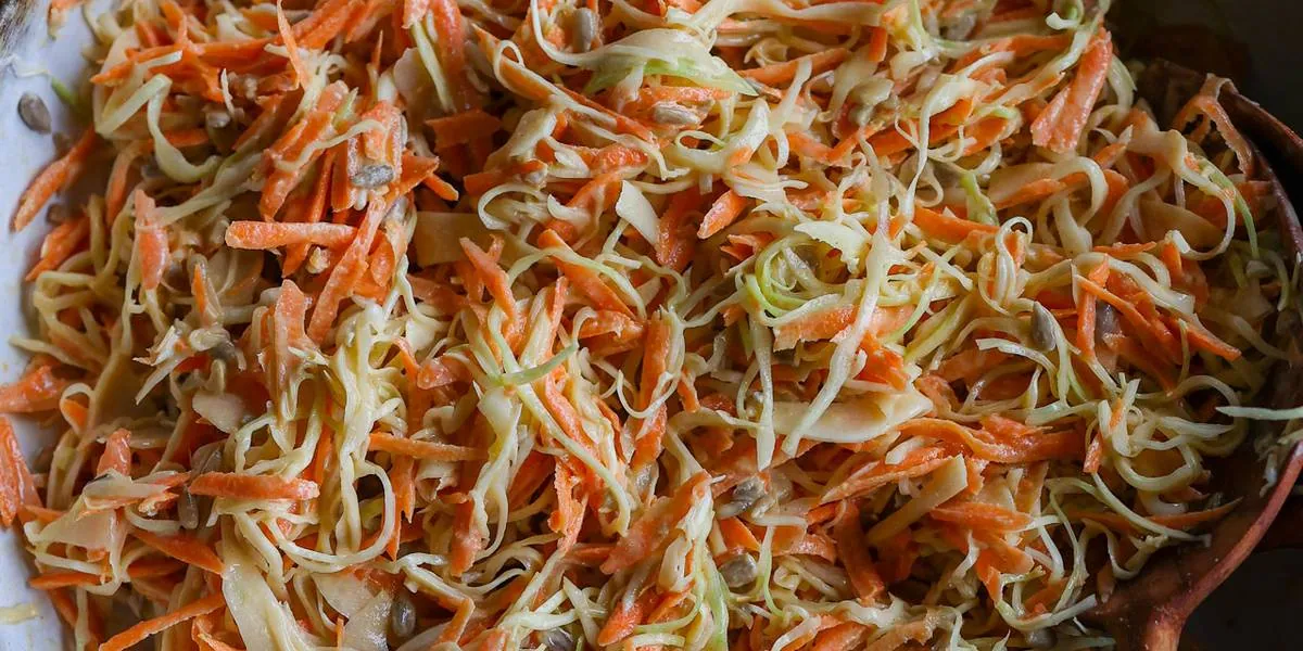 Creamy Tahini Cabbage Slaw