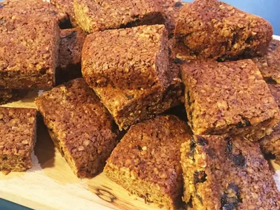 Christmas Pudding Flapjack