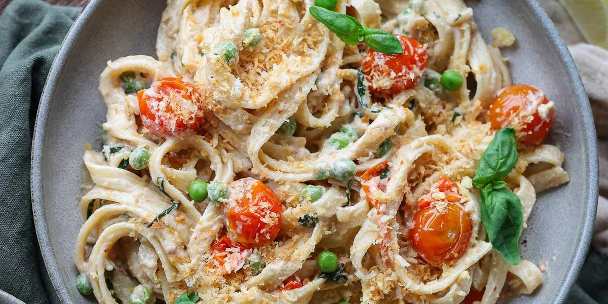 Lemony Tahini Tagliatelle