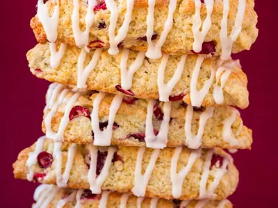 Cranberry Orange Cream Scones