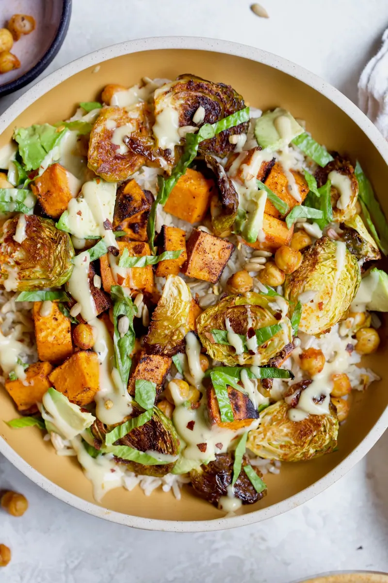 Roasted Vegetable Rice Bowls