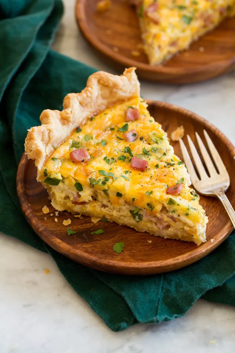 Ham and Cheese Quiche with heavy cream