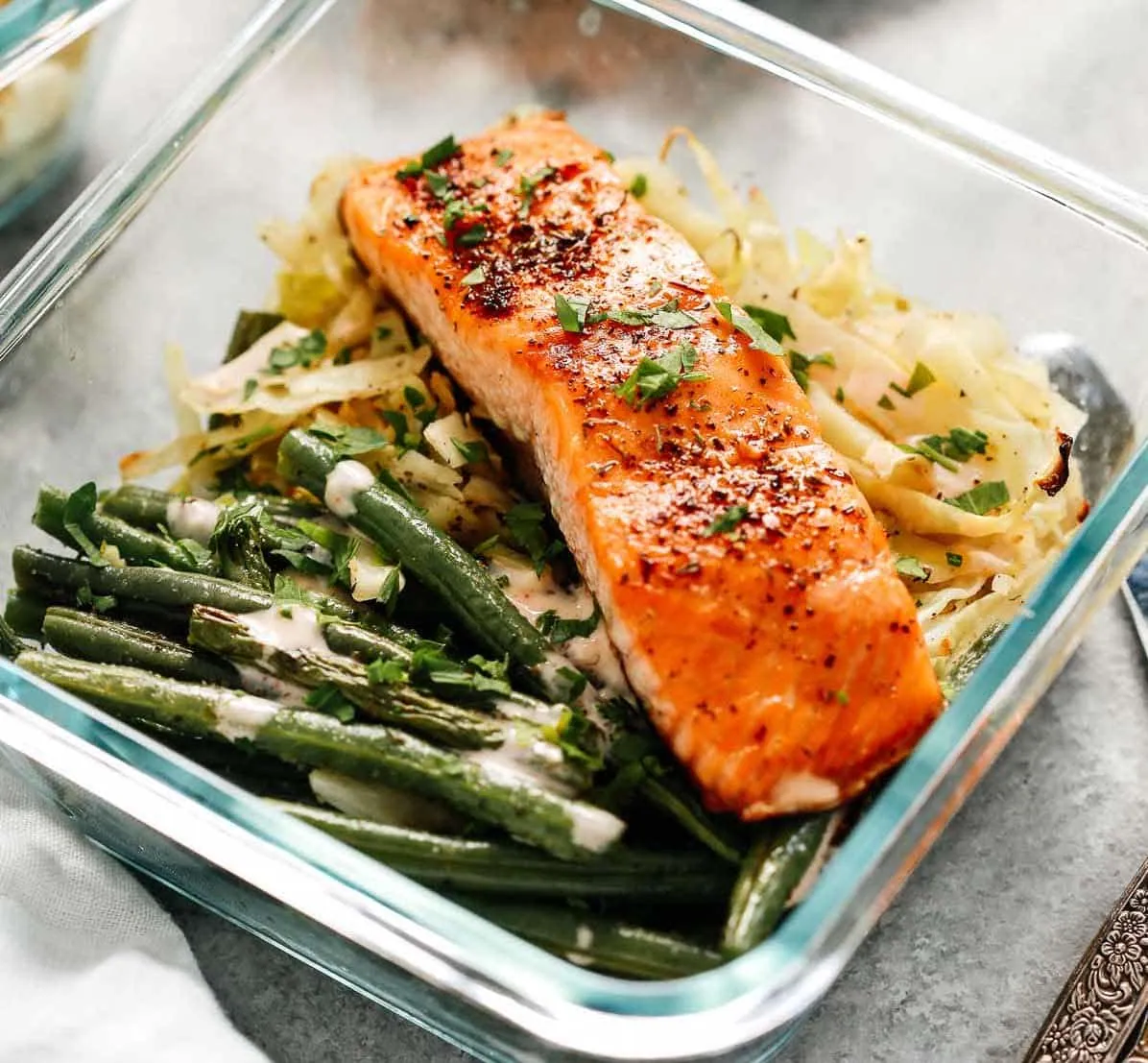 Broiled Salmon with Vegetables