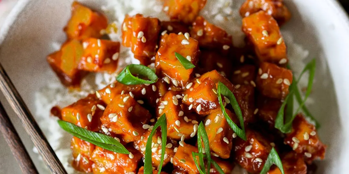 Spicy Orange Glazed Tofu