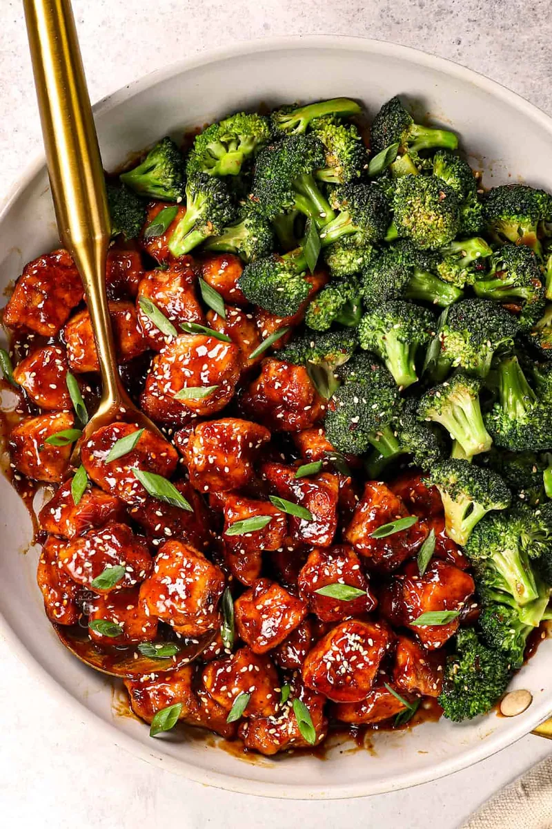 Honey Sesame Chicken with eggs