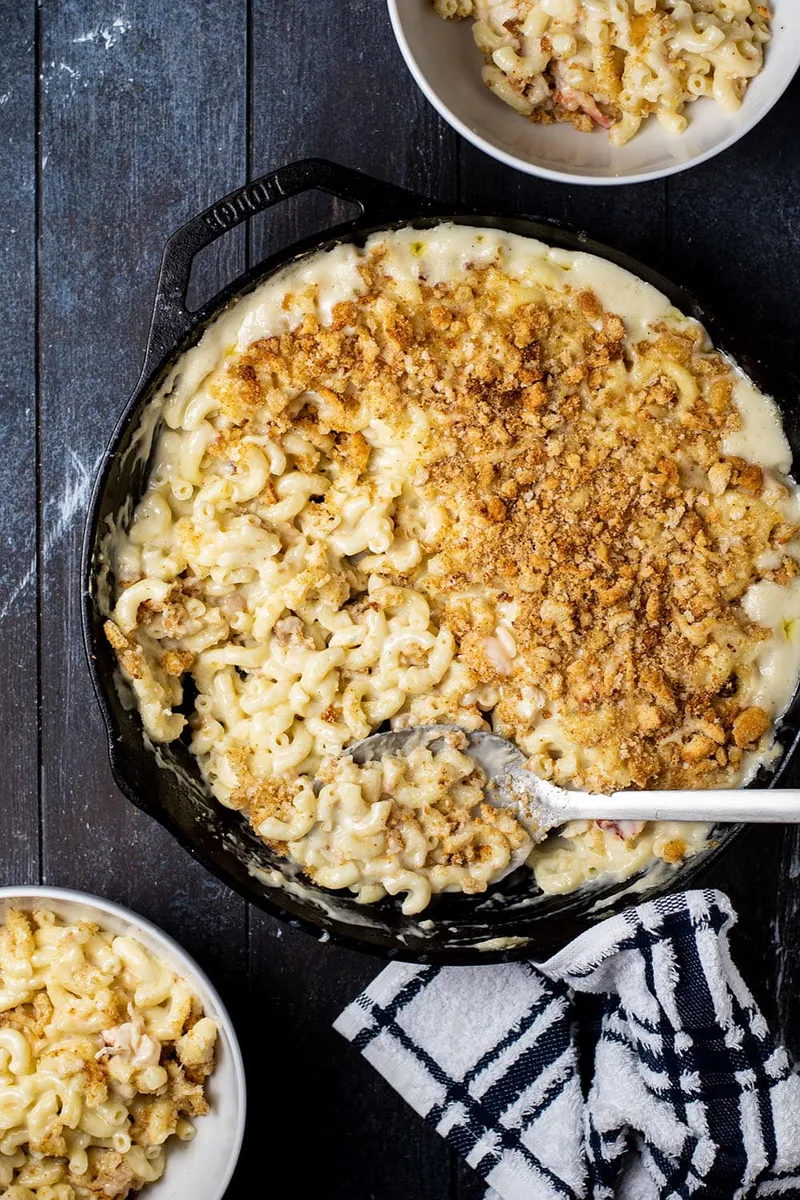 Skillet Lobster Mac and Cheese