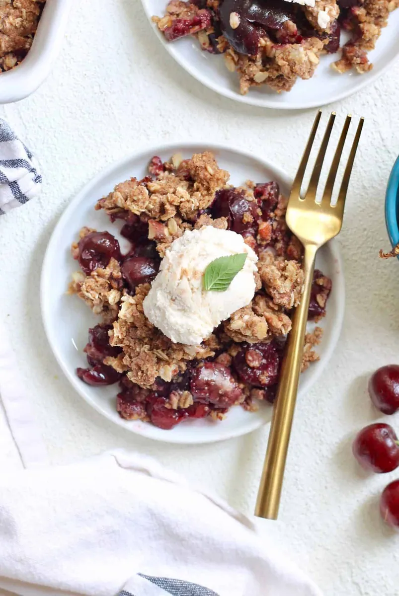 Healthy Cherry Crisp