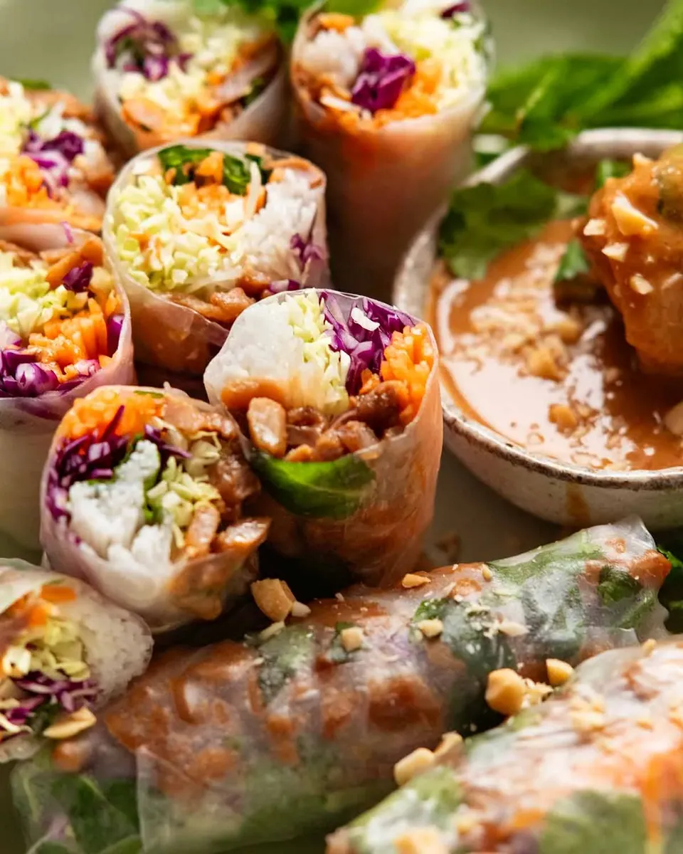 Lemongrass Chicken Rice Rolls