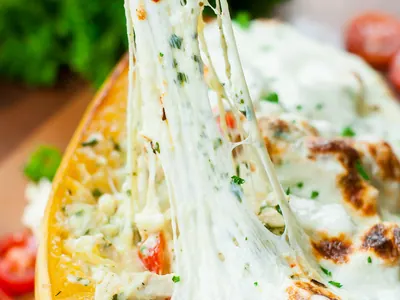 Pesto Chicken Squash Lasagna