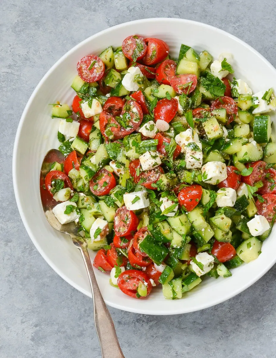 Israeli Cucumber Feta Salad