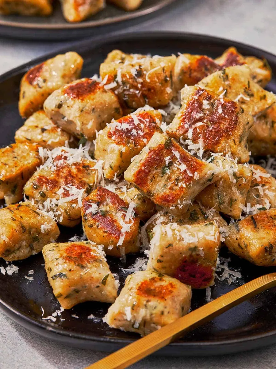 Homemade Potato Gnocchi with mint