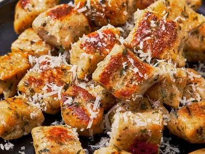 Homemade Potato Gnocchi with mint