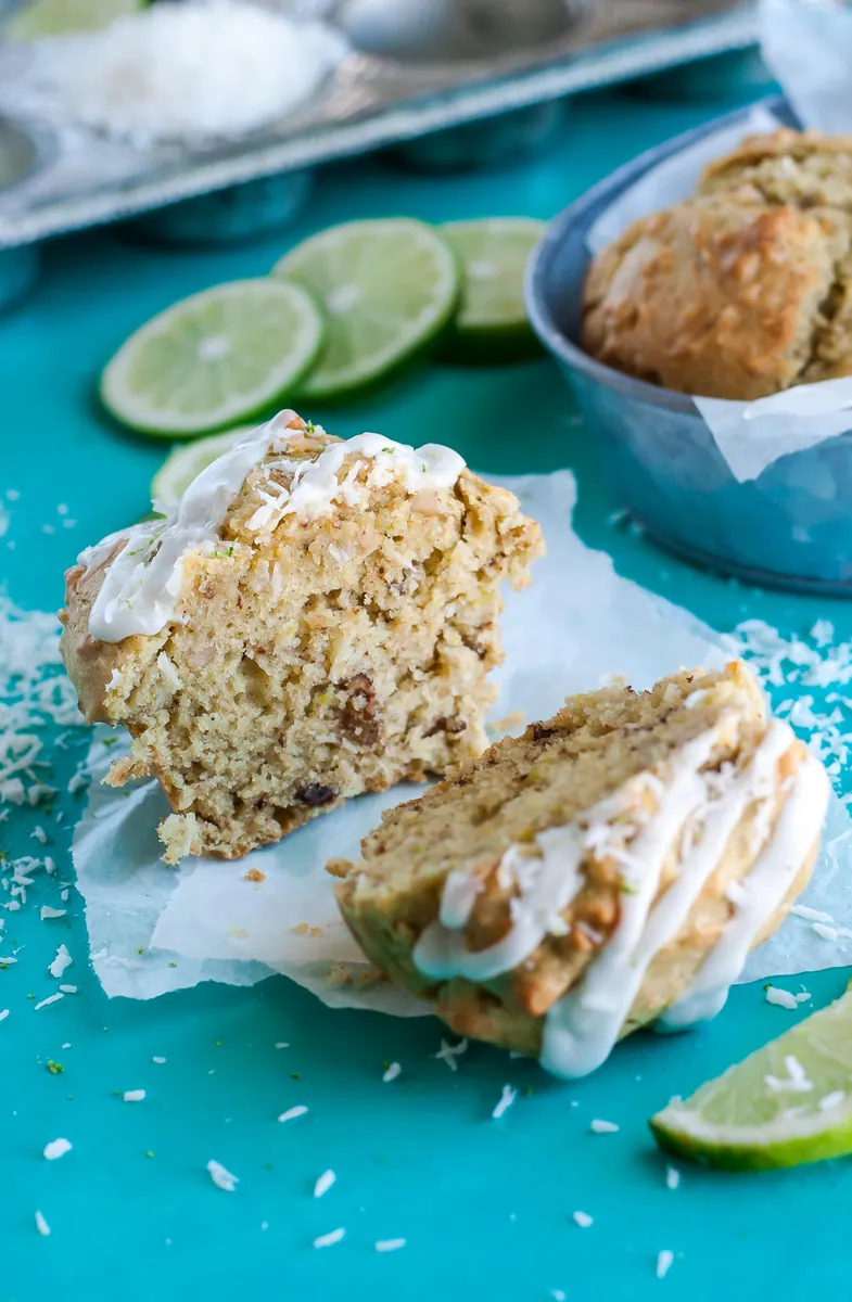 Coconut Lime Avocado Muffins