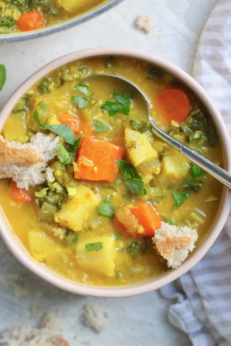 Ginger Vegetable Lentil Soup