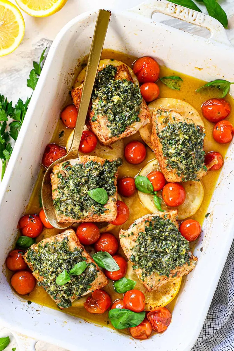 Baked Lemon Garlic Cod