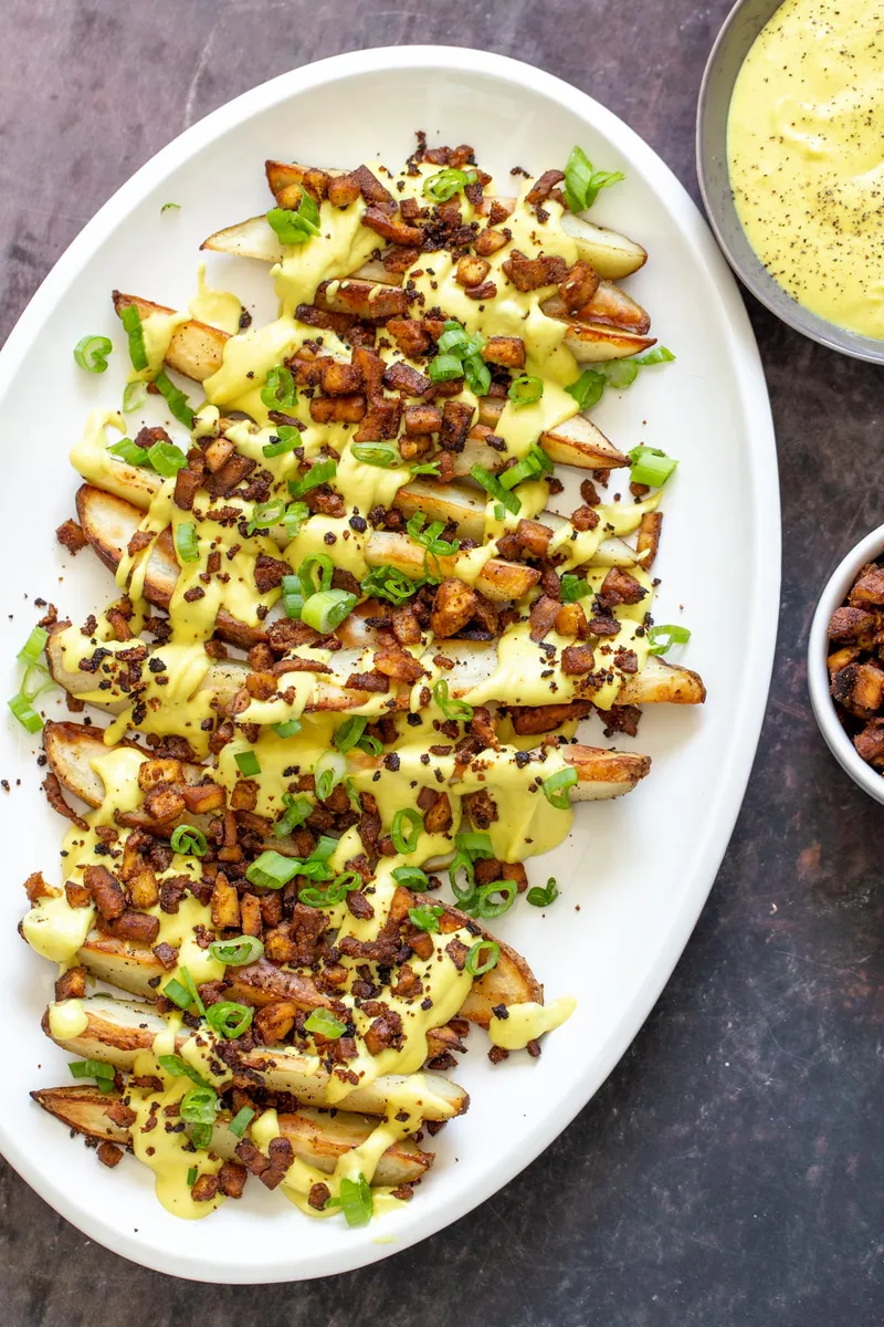 Potato Wedges with Tofu Bits