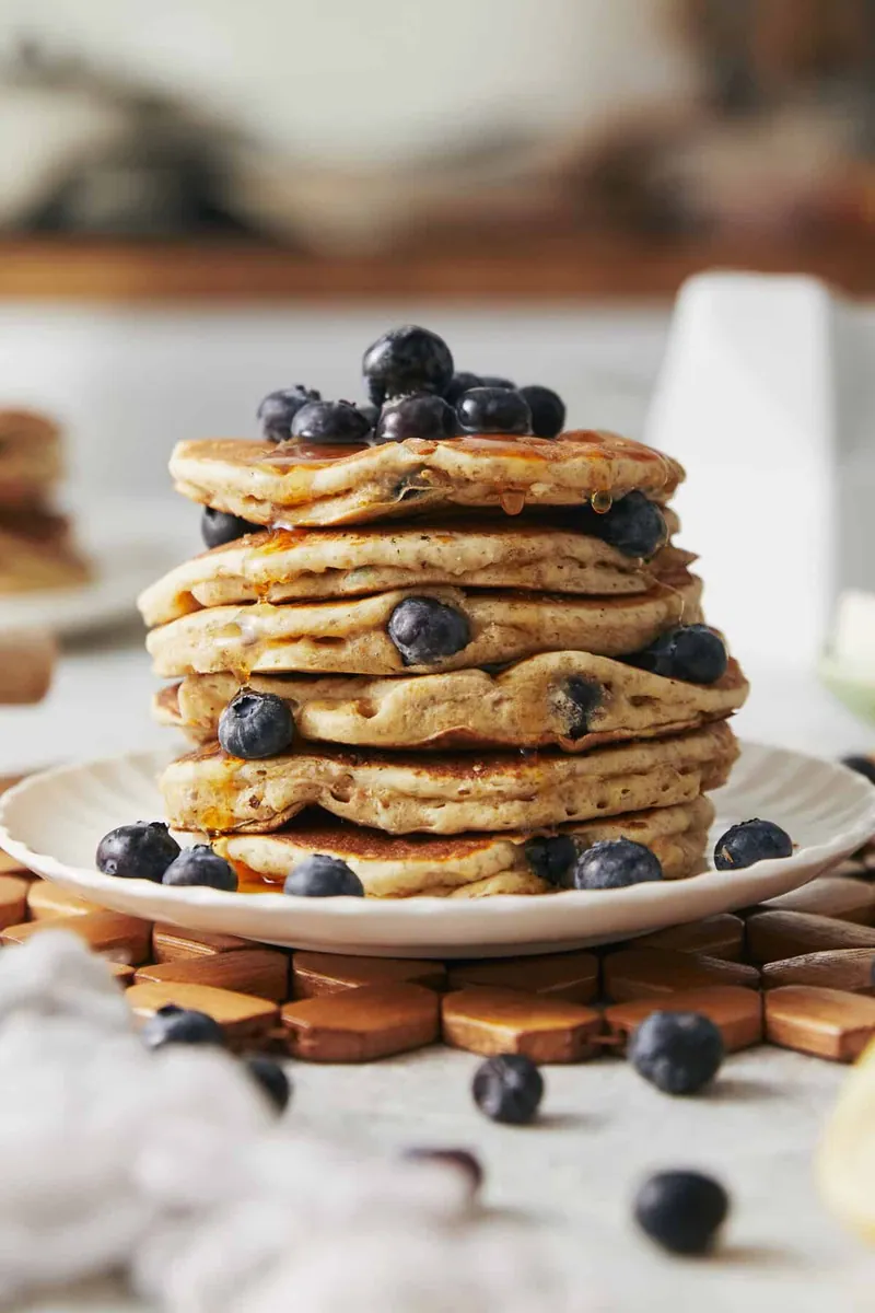Blueberry Pancakes with berries