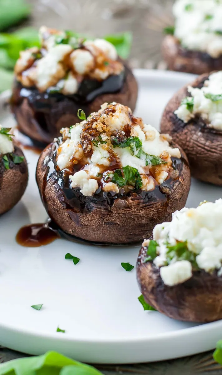 Herbed Goat Cheese Mushrooms