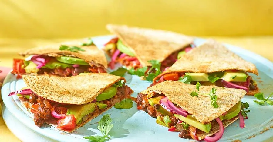 Spicy Black Bean Quesadillas