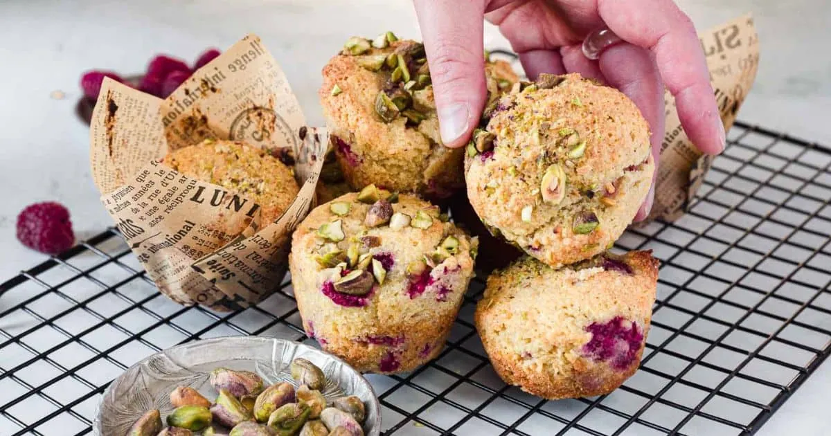 Raspberry Polenta Muffins