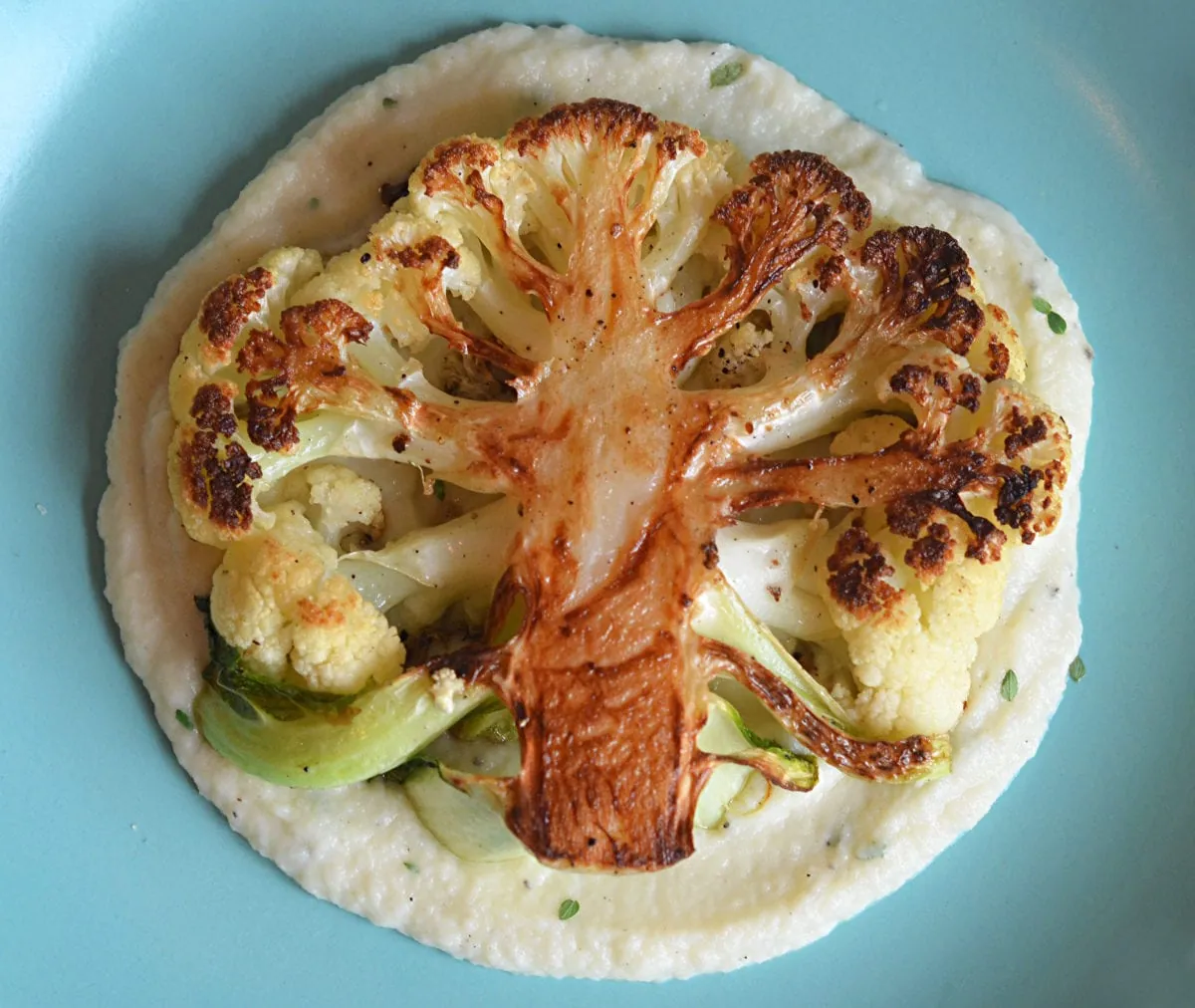 Cauliflower Steaks and Purée