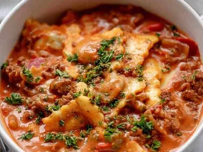 Creamy Tomato Beef Ravioli