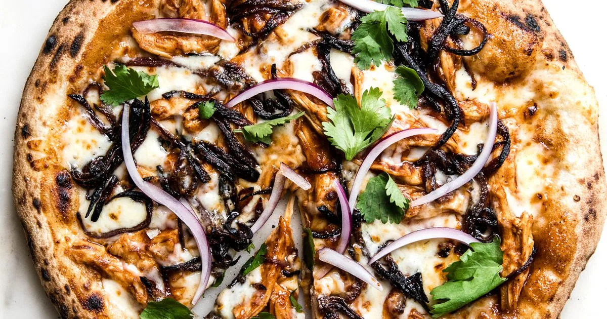 BBQ Chicken Pizza with mozzarella