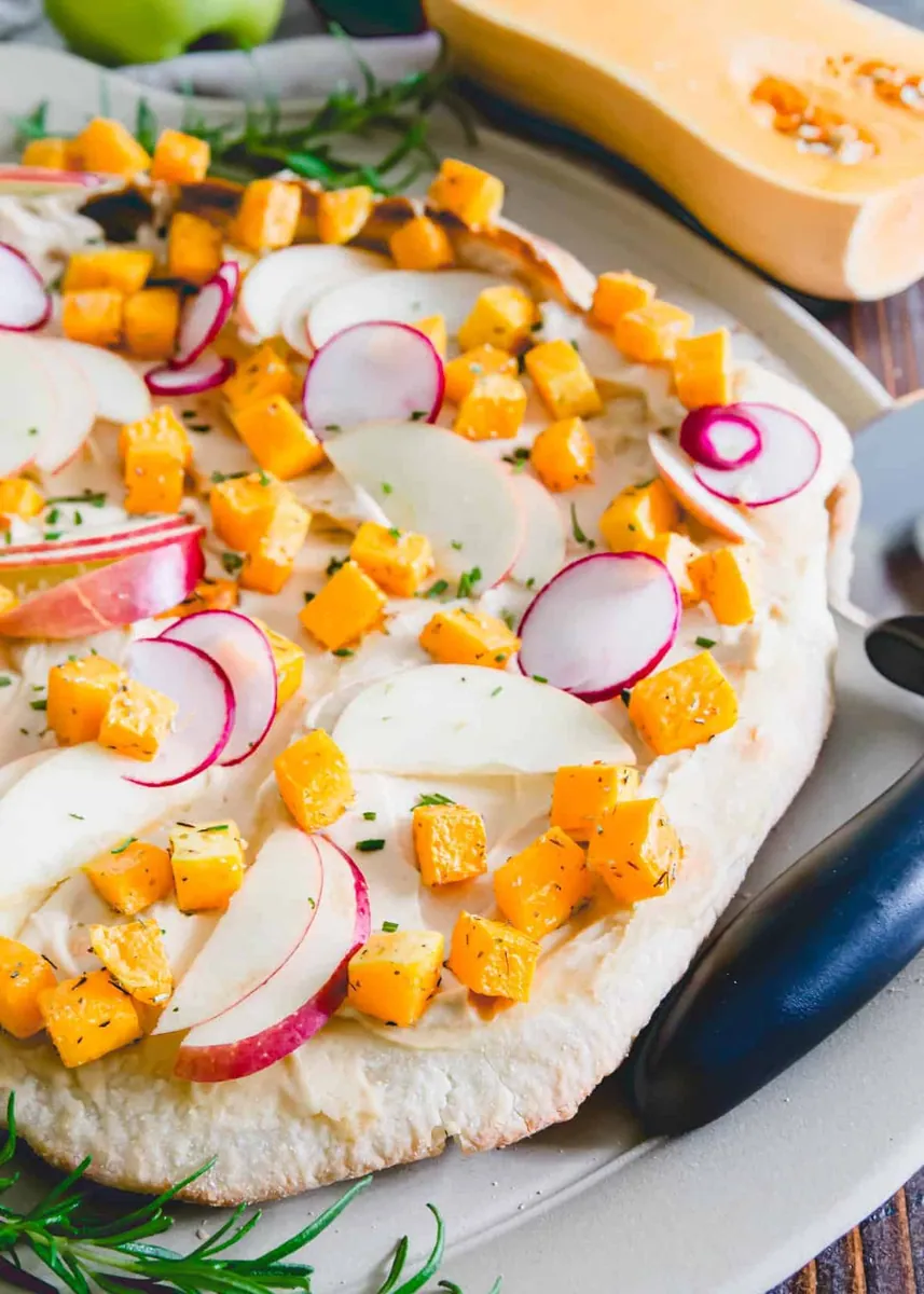 Fall Hummus Pizza