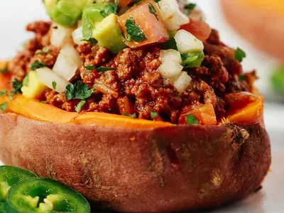 Taco Stuffed Sweet Potatoes