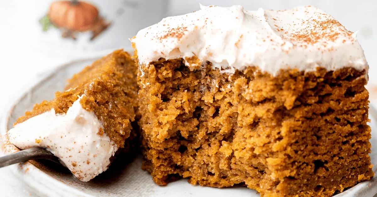 Pumpkin Cake with Cinnamon Frosting