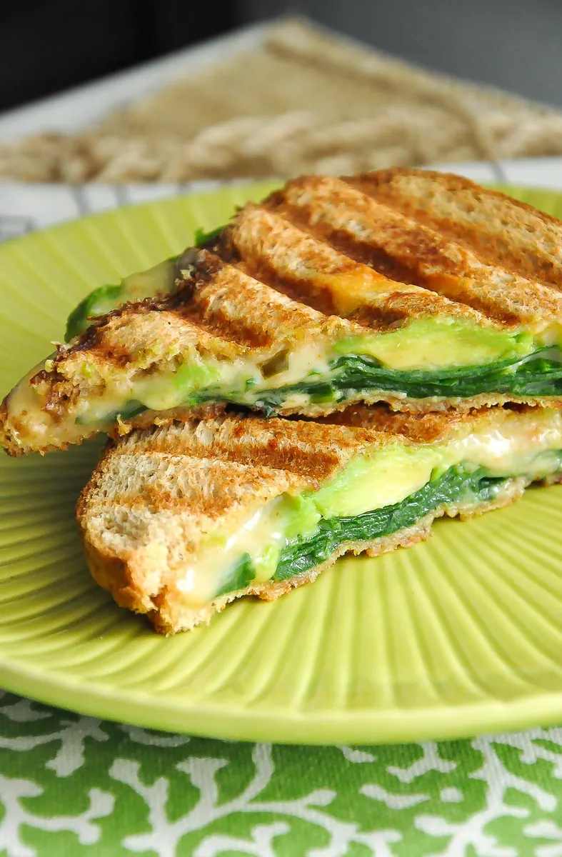 Spinach Avocado Grilled Cheese