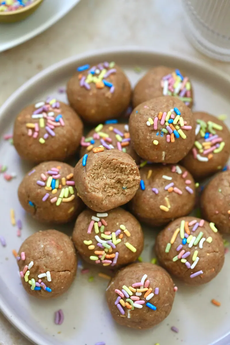 Birthday Cake Protein Balls