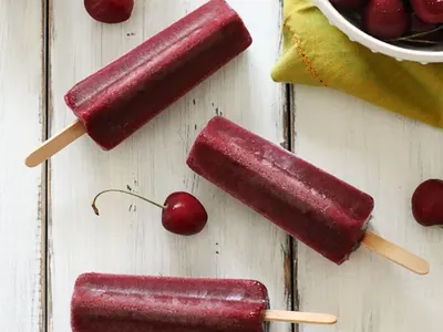 Cherry Lime Ice Pops