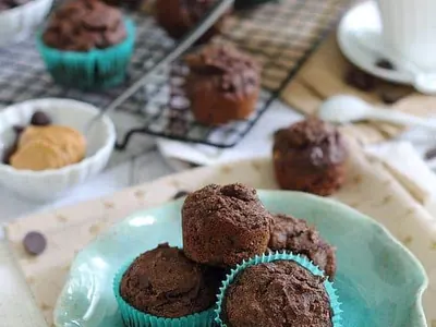 Chocolate Coffee Peanut Muffins