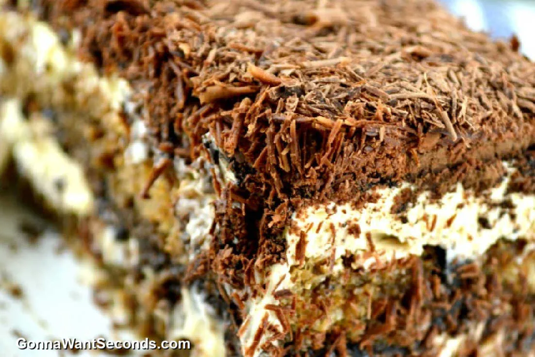 Classic Tiramisu with coffee and tea