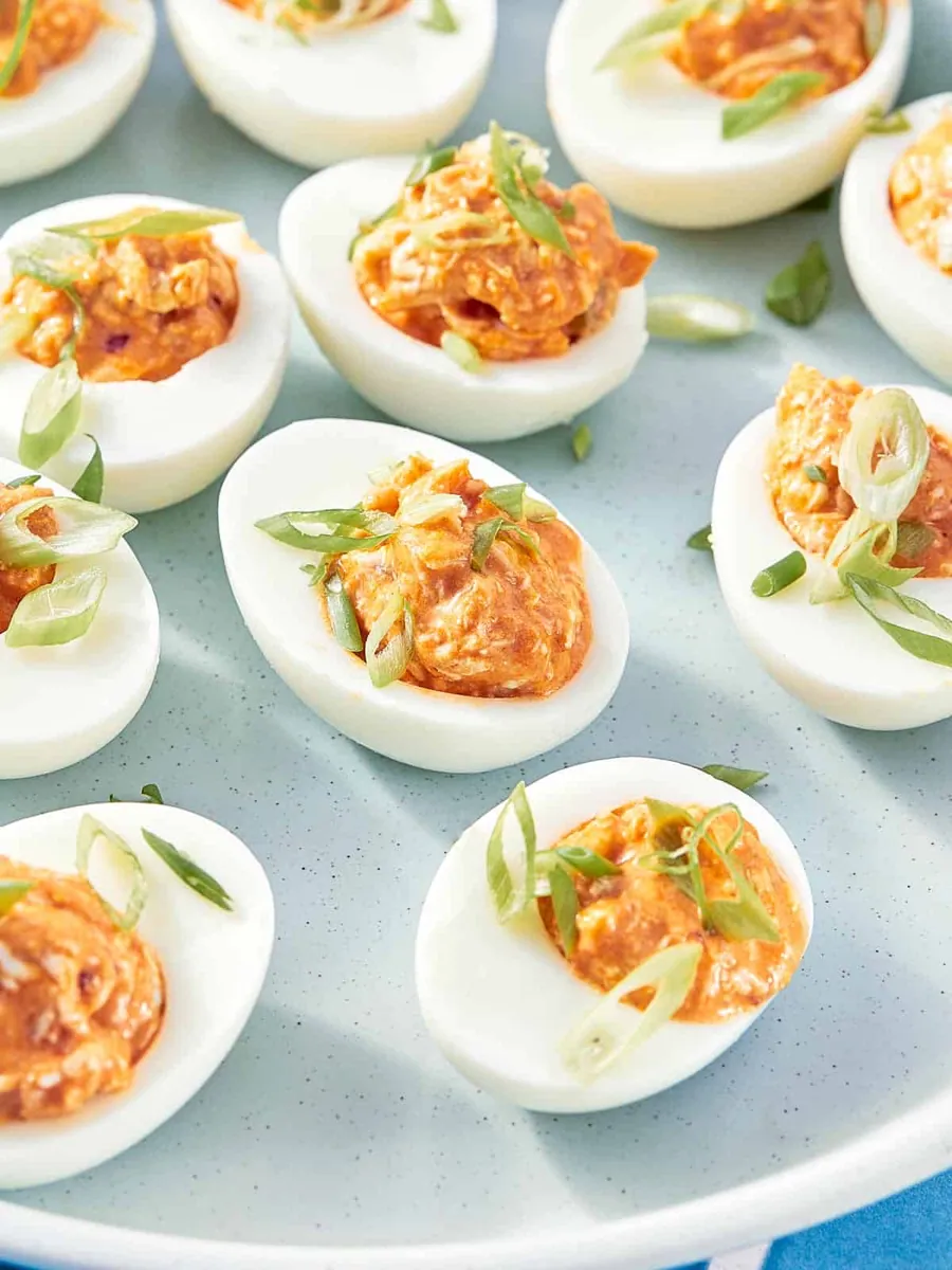Buffalo Chicken Deviled Eggs