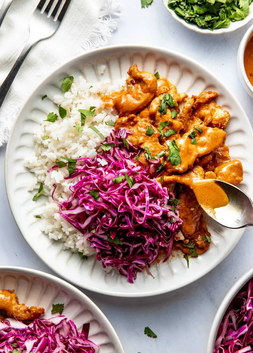 Peanut Chicken Ginger Slaw