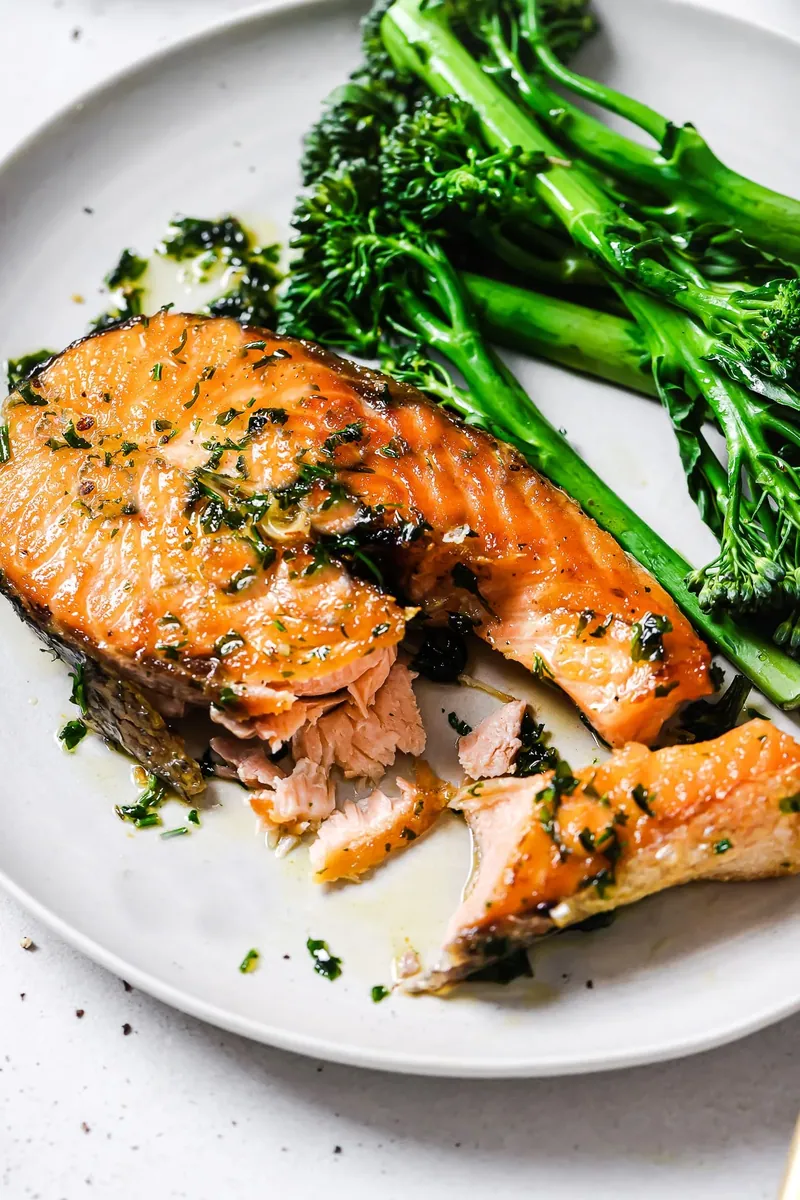 Garlic Butter Salmon Steaks