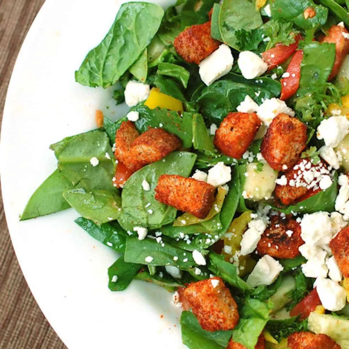Greek Salad with Croutons