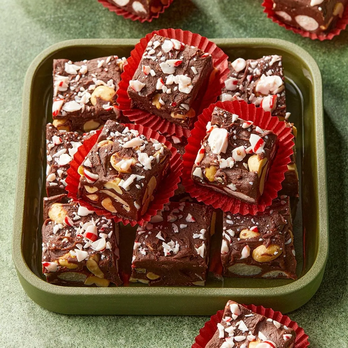 Peppermint Rocky Road Fudge