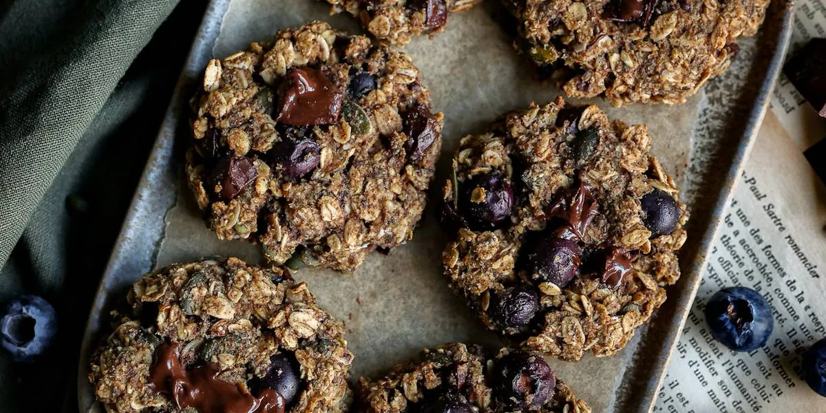 Blueberry Almond Breakfast Cookies