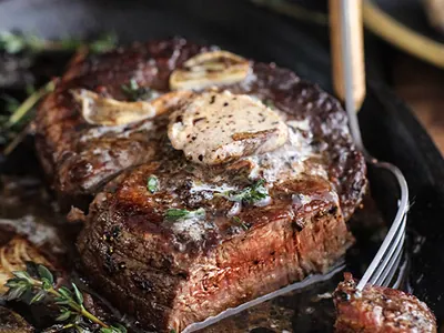 Filet Mignon with Herb Butter