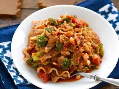 Stovetop Broccoli Bean Lasagna