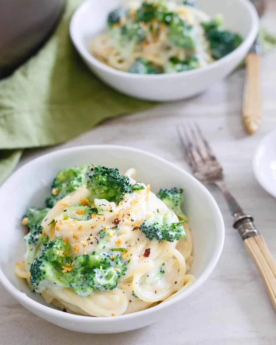 Lightened Spaghetti Alfredo