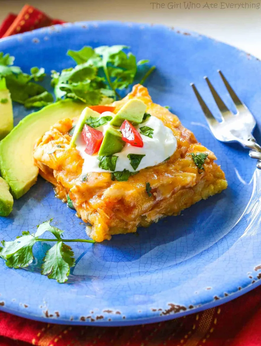 Chicken Tamale Casserole with enchilada