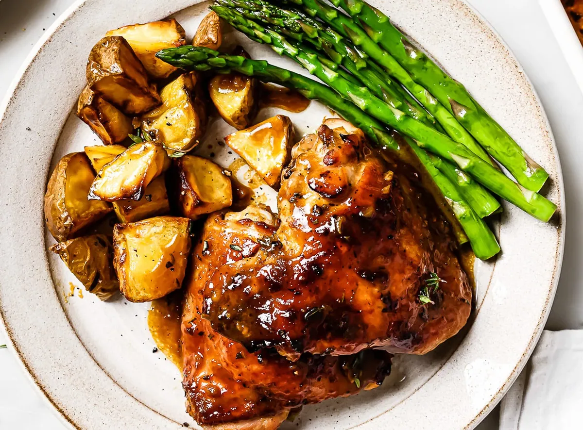 Honey Mustard Chicken with garlic